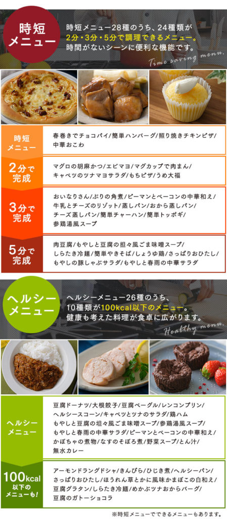 アイリスオーヤマ　MS-F2601-B　レシピ