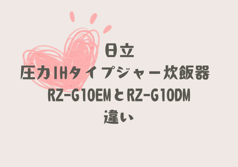 RZ-G10EMとRZ-G10DM違い
